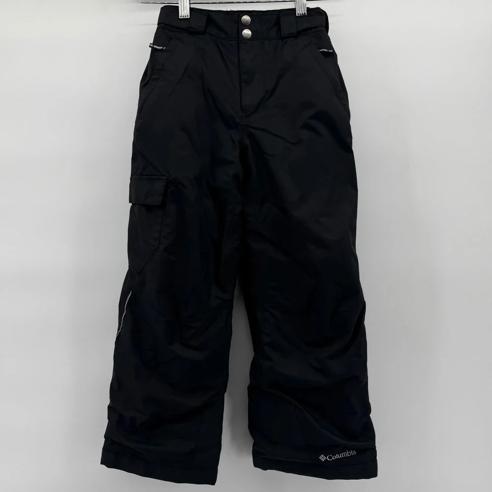 Columbia Bugaboo Snow‎ Pants Kids Small 7/8 Black Omni-Heat Waterproof XG8016